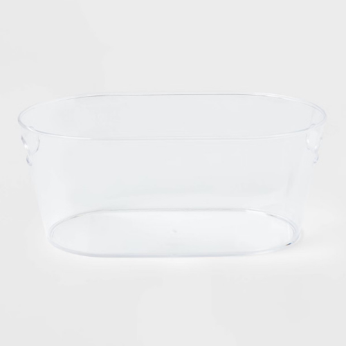 4gal Clear Plastic Ice Bucket