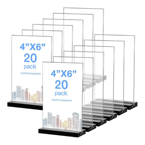 4×6 Acrylic Sign Holders – Black