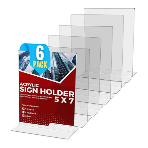 5×7 Acrylic Sign Holders – Clear