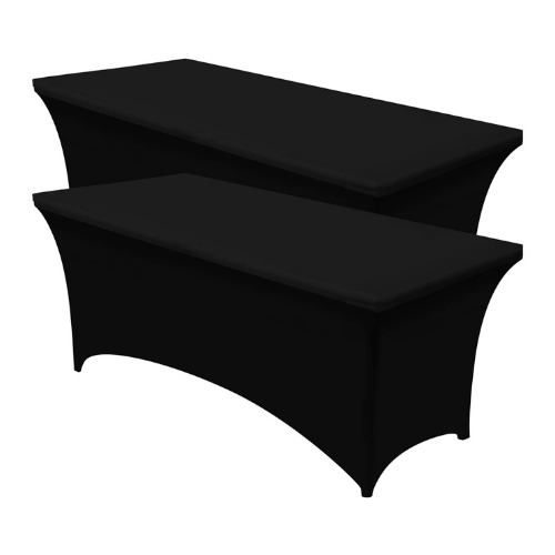 72×30 Fitted Spandex Table Linen (Black)