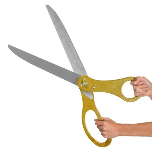Giant Gold Scissors