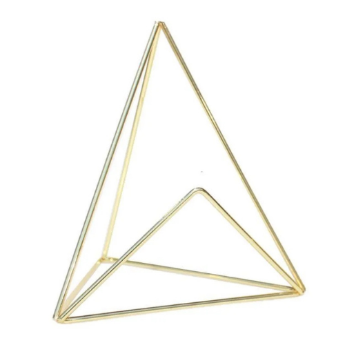 Gold Geometric Sign Holder