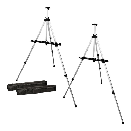 Silver Aluminum Easels