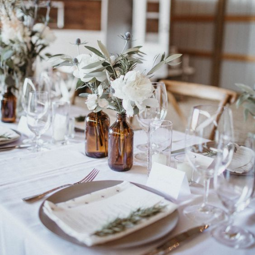 16 oz Amber Boston Round Glass 2